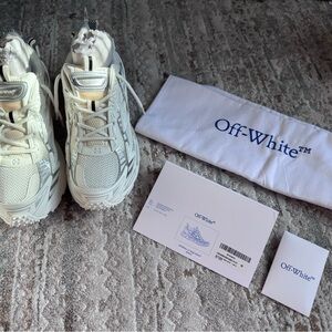 Off-White OOO Odsy White Mesh Runner Sneakers